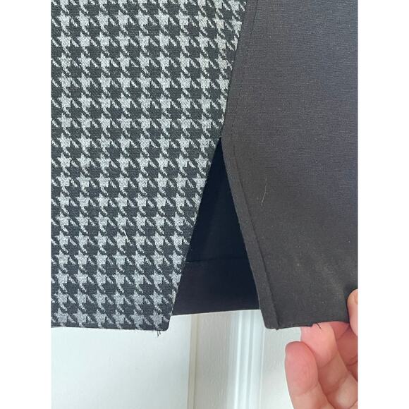 Laundry Shelli Segal Skirt Womens Houndstooth Front Slit  Size 10 - Picture 4 of 8